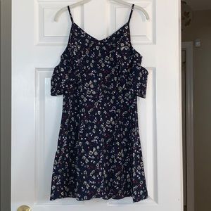 Navy Blue Flowered Dress